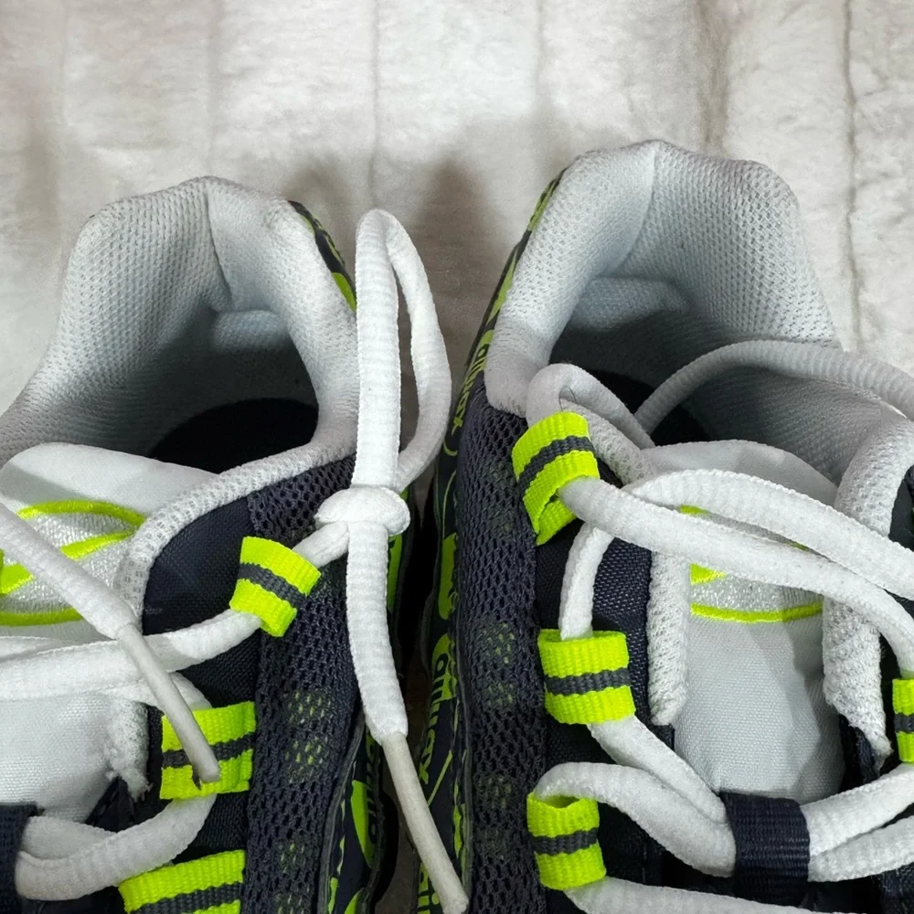 Nike Kids Air Max Sneakers Gray and Neon Yellow